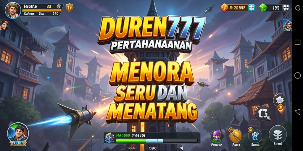 Tangkapan layar DUREN777 menampilkan aksi seru dari gameplay Tower Defense.
