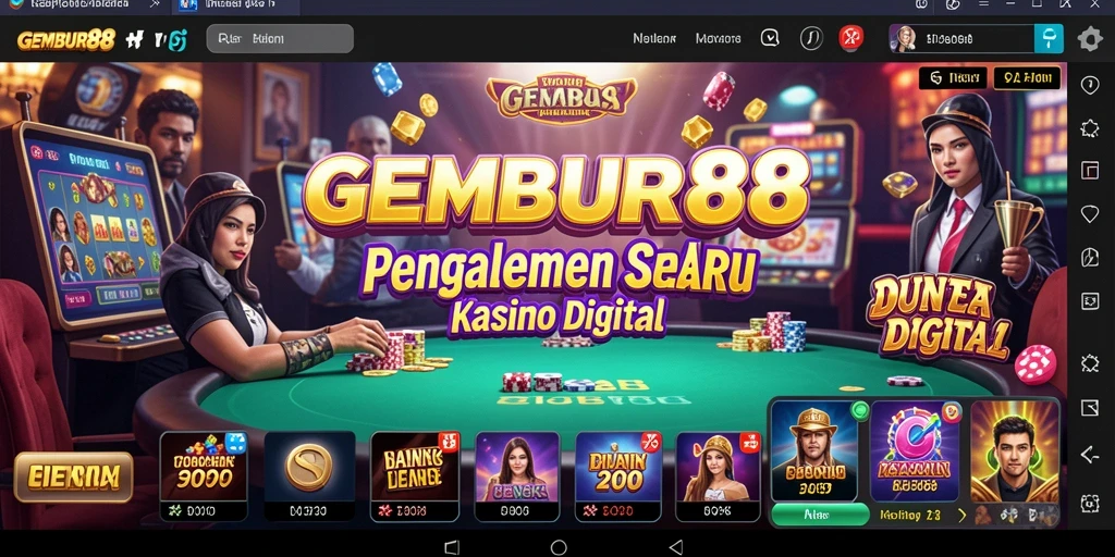 Tampilan mendebarkan dari permainan Jackpot di GEMBUR88.