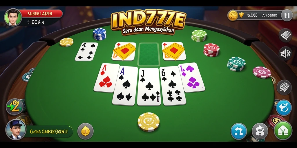Tampilan gameplay Gaple yang seru dan interaktif di IND777.