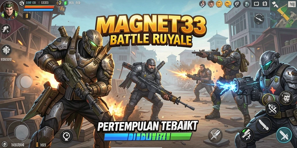 Tangkapan layar gameplay MAGNET33 yang intens dalam pertempuran Battle Royale.