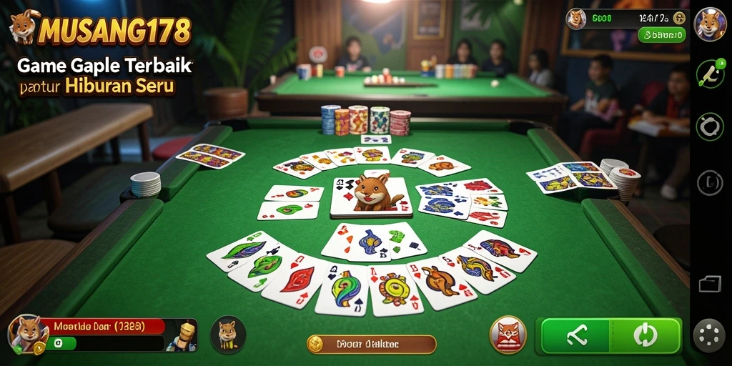 Tampilan seru gameplay Gaple di MUSANG178.