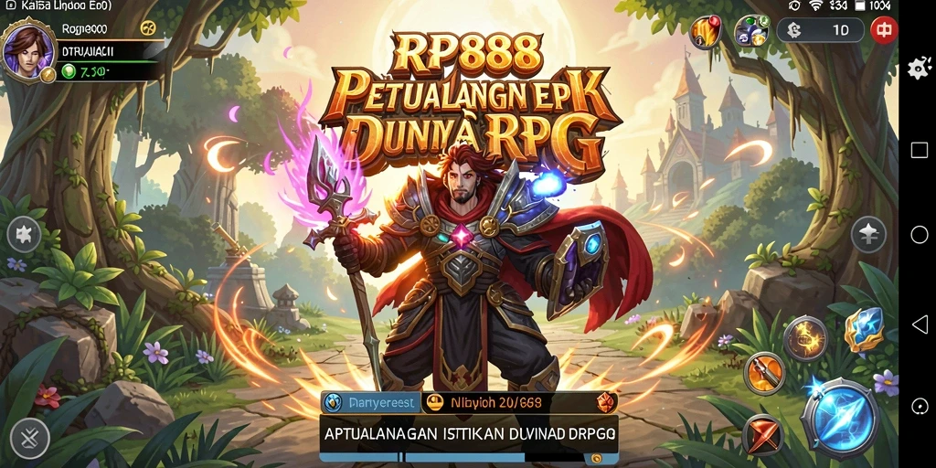 Tampilan menarik dari gameplay RPG di RP888 yang mengasyikkan.