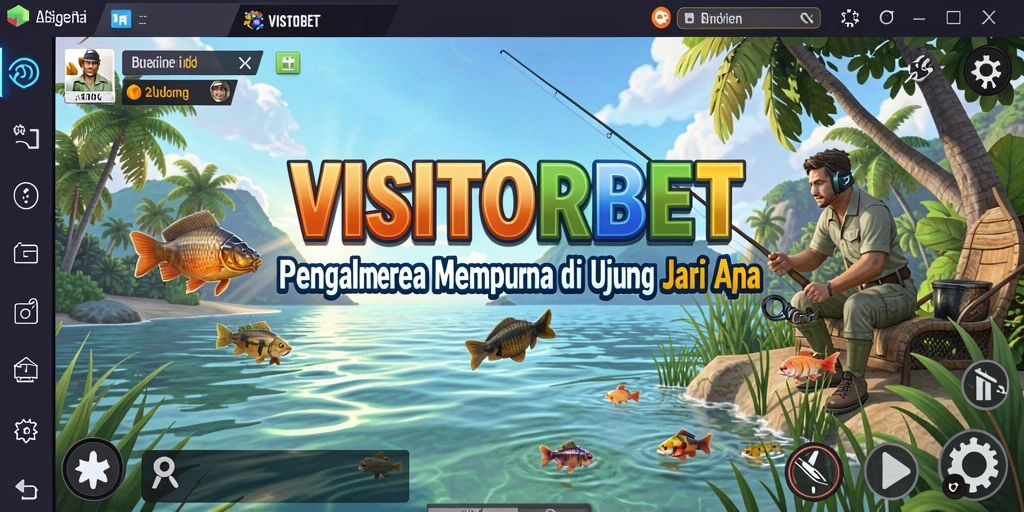 Screenshot gameplay VISITORBET yang menampilkan aksi memancing yang seru.